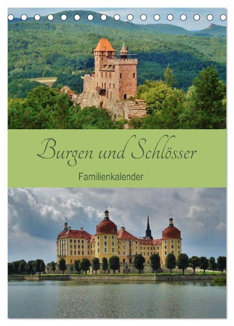 Burgen und Schlösser - Familienkalender (Tischkalender 2025 DIN A5 hoch), CALVENDO Monatskalender - Andrea Janke