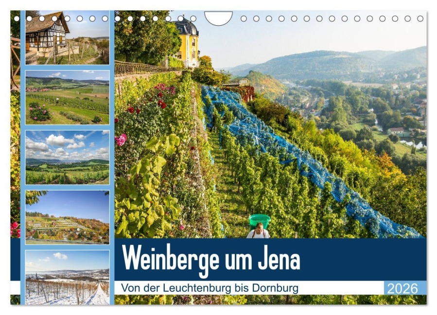 Weinberge um Jena (Wandkalender 2026 DIN A4 quer), CALVENDO Monatskalender - Gerd Gropp