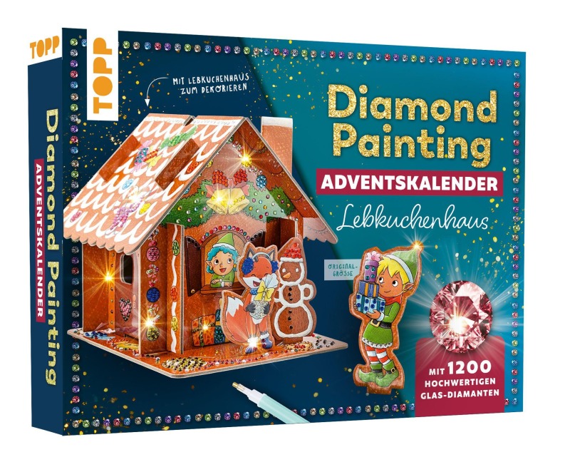 Diamond Painting Adventskalender Lebkuchenhaus. Mit Material und Werkzeug - Mimi Hecher