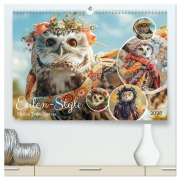 Cover-Bild zum Titel 'Eulen-Style. Noble Trendsetter (hochwertiger Premium Wandkalender 2026 DIN A2 quer), Kunstdruck in Hochglanz' von 'Rose Hurley'
