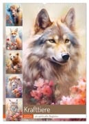 Krafttiere als spirituelle Begleiter (Wandkalender 2026 DIN A2 hoch), CALVENDO Monatskalender - Rose Hurley