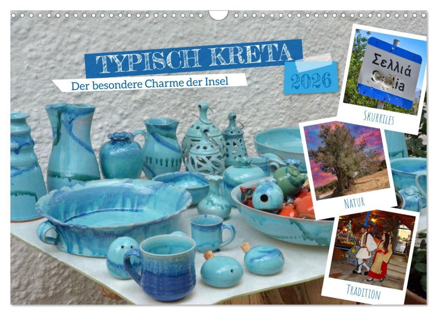 Typisch Kreta (Wandkalender 2026 DIN A3 quer), CALVENDO Monatskalender - Claudia Kleemann