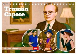 Cover-Bild zum Titel 'Truman Capote (Tischkalender 2026 DIN A5 quer), CALVENDO Monatskalender' von 'Steffani Lehmann'