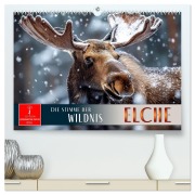 Cover-Bild zum Titel 'Elche - die Stimme der Wildnis (hochwertiger Premium Wandkalender 2026 DIN A2 quer), Kunstdruck in Hochglanz' von 'Peter Roder'