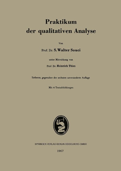 Praktikum der qualitativen Analyse - S. W. Souci