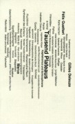 Cover-Bild zum Titel 'Tausend Plateaus. Kapitalismus und Schizophrenie' von 'Gilles Deleuze, Felix Guattari'