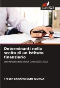 Cover-Bild zum Titel 'Determinanti nella scelta di un istituto finanziario' von 'Trésor Banamweshi Ilunga'