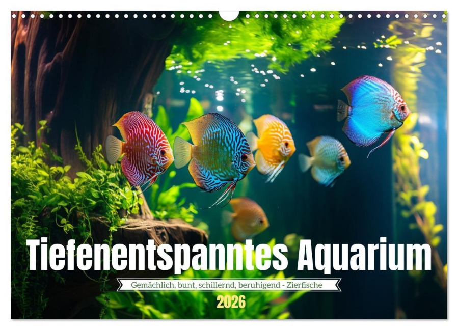 Tiefenentspanntes Aquarium (Wandkalender 2026 DIN A3 quer), CALVENDO Monatskalender - Kerstin Waurick
