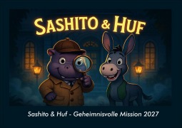 Cover-Bild zum Titel 'Sashito & Huf - Geheimnisvolle Mission 2027 Fotokalender DIN A4' von 'Tobias Schmitt, Kevin Heber'