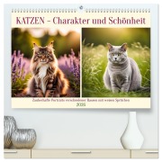 Cover-Bild zum Titel 'Katzen - Charakter und Schönheit (hochwertiger Premium Wandkalender 2026 DIN A2 quer), Kunstdruck in Hochglanz' von 'Claudia Kleemann'