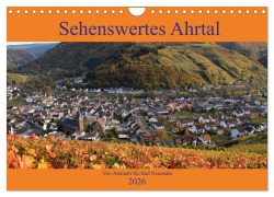 Cover-Bild zum Titel 'Sehenswertes Ahrtal - Von Altenahr bis Bad Neuenahr (Wandkalender 2026 DIN A4 quer), CALVENDO Monatskalender' von 'Arno Klatt'