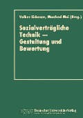 Cover-Bild zum Titel 'Sozialverträgliche Technik - Gestaltung und Bewertung' von ''