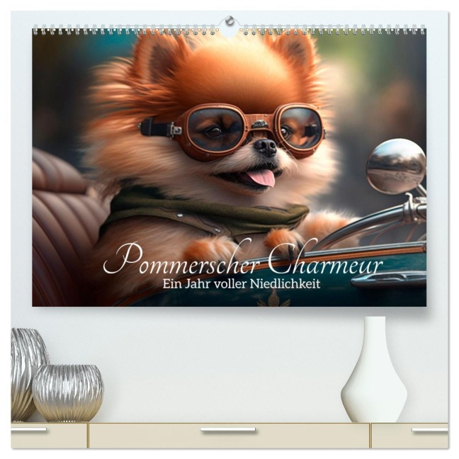 Pommerscher Charmeur Ein Jahr voller Niedlichkeit (hochwertiger Premium Wandkalender 2026 DIN A2 quer), Kunstdruck in Hochglanz - Artefacti Artefacti