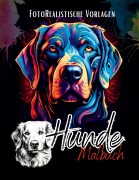 Cover-Bild zum Titel 'Hunde Malbuch "Fotorealistisch".' von 'Lucy¿s Schwarze Malbücher'