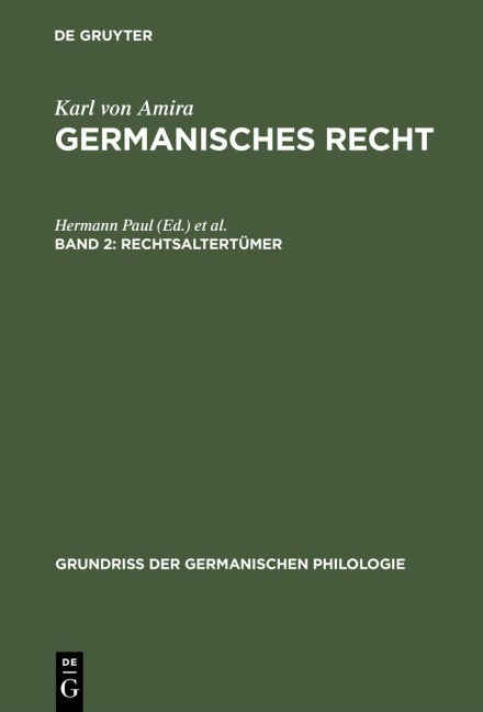 Rechtsaltertümer - Karl Von Amira