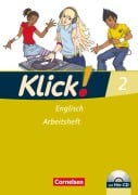 Cover-Bild zum Titel 'Klick! Englisch 2: 6. Schuljahr. Arbeitsheft mit Hör-CD' von 'Angela Backhaus, Susanne Baumgartner, Berit Rudolph'