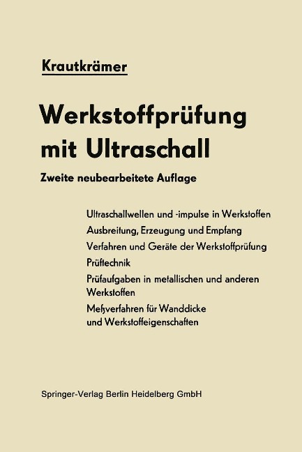 Werkstoffprüfung mit Ultraschall - Josef Krautkrämer, Herbert Krautkrämer