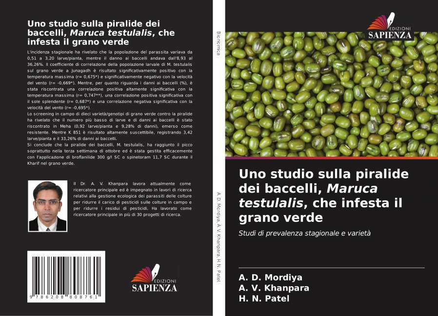 Uno studio sulla piralide dei baccelli, Maruca testulalis, che infesta il grano verde - A. D. Mordiya, A. V. Khanpara, H. N. Patel