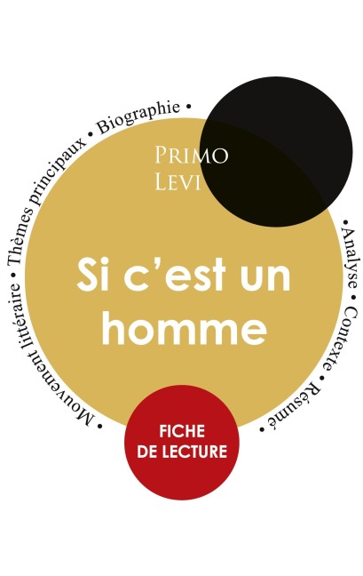 Fiche de lecture Si c'est un homme (Étude intégrale) - Primo Levi