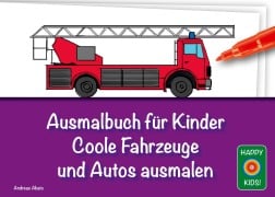 Cover-Bild zum Titel 'Ausmalbuch für Kinder - Coole Fahrzeuge und Autos ausmalen' von 'Andreas Abato'