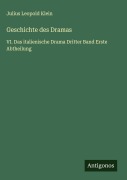 Cover-Bild zum Titel 'Geschichte des Dramas' von 'Julius Leopold Klein'