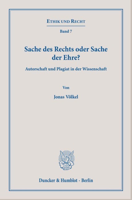 Sache des Rechts oder Sache der Ehre? - Jonas Völkel