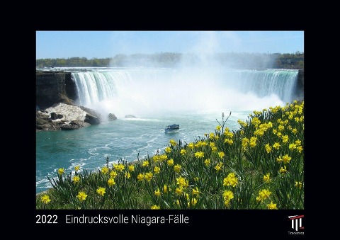 Eindrucksvolle Niagara-Fälle 2022 - Black Edition - Timokrates Kalender, Wandkalender, Bildkalender - DIN A4 (ca. 30 x 21 cm) - 