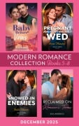 Cover-Bild zum Titel 'Modern Romance December 2025 Books 5-8' von 'Tara Pammi, Rosie Maxwell, Kim Lawrence, Bella Mason'