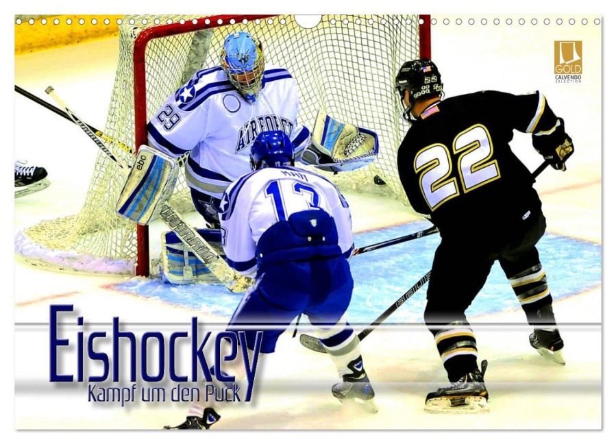 Eishockey - Kampf um den Puck (Wandkalender 2025 DIN A3 quer), CALVENDO Monatskalender - Renate Bleicher