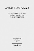 Cover-Bild zum Titel 'Avot de-Rabbi Natan B' von ''