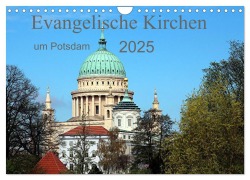 Evangelische Kirchen um Potsdam 2025 (Wandkalender 2025 DIN A4 quer), CALVENDO Monatskalender - Bernd Witkowski