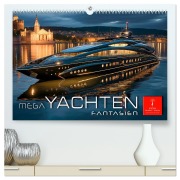 Cover-Bild zum Titel 'Mega Yachten Fantasien (hochwertiger Premium Wandkalender 2026 DIN A2 quer), Kunstdruck in Hochglanz' von 'Peter Roder'