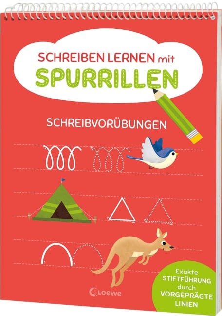 Schreiben lernen mit Spurrillen - Schreibvorübungen - 