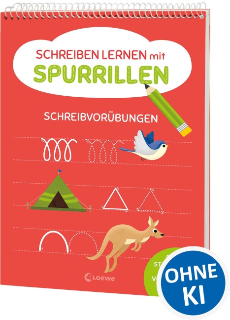 Schreiben lernen mit Spurrillen - Schreibvorübungen - 
