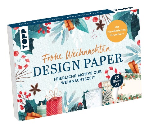 Design Paper A5 Frohe Weihnachten. Mit Handlettering-Grundkurs - Ludmila Blum