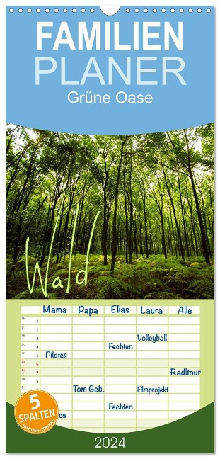 Familienplaner 2024 - Wald mit 5 Spalten (Wandkalender, 21 x 45 cm) CALVENDO - Frauke Gimpel