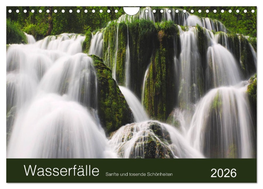 WASSERFÄLLE - Sanfte und tosende Schönheiten (Wandkalender 2026 DIN A4 quer), CALVENDO Monatskalender - Lucyna Koch