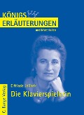 Cover-Bild zum Titel 'Die Klavierspielerin von Elfriede Jelinek. Textanalyse und Interpretation.' von 'Elfriede Jelinek'