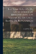 Cover-Bild zum Titel 'Les Mabinogion du Livre rouge de Hergest avec les variantes du Livre blanc de Rhydderch; Volume 2' von ''