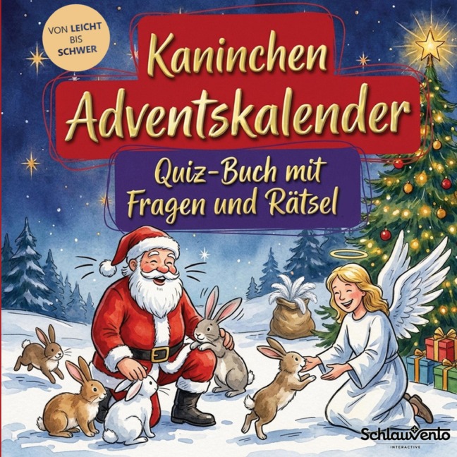 Kaninchen-Adventskalender: Quiz-Buch mit Fragen und Rätsel - Schlauvento Interactive