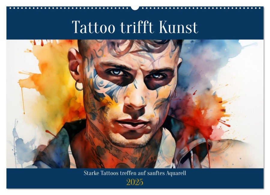 Tattoo trifft Kunst (Wandkalender 2025 DIN A2 quer), CALVENDO Monatskalender - Daniela Tapper