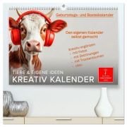 Kreativ Kalender - Tiere & eigene Ideen (hochwertiger Premium Wandkalender 2025 DIN A2 quer), Kunstdruck in Hochglanz - Peter Roder