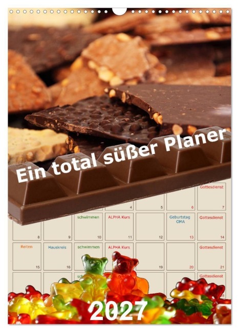 Ein total süßer Planer (Wandkalender 2027 DIN A3 hoch), CALVENDO Monatskalender - Stefan Widerstein - SteWi. info
