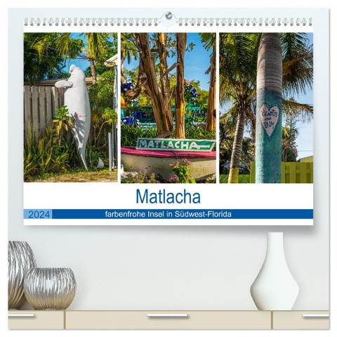 Matlacha - farbenfrohe Insel in Südwest-Florida (hochwertiger Premium Wandkalender 2024 DIN A2 quer), Kunstdruck in Hochglanz - Mario Hagen