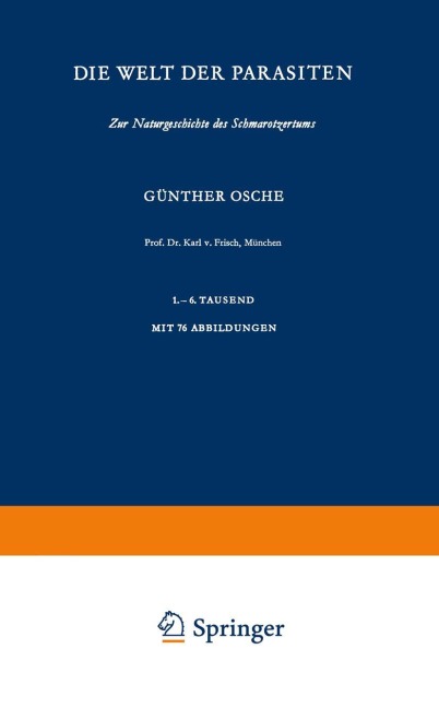 Die Welt der Parasiten - G. Osche