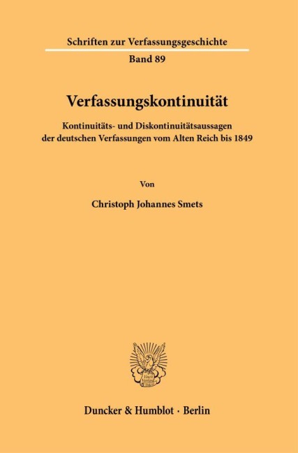 Verfassungskontinuität - Christoph Johannes Smets