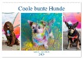 Coole bunte Hunde (Wandkalender 2025 DIN A2 quer), CALVENDO Monatskalender - Fotodesign Verena Scholze