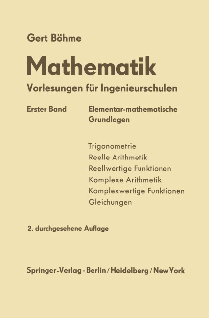 Elementar-mathematische Grundlagen - Gert Böhme