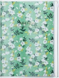 MARK'S 2024/2025 Taschenkalender A5 vertikal, Flower Pattern // Green - 