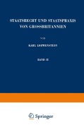 Cover-Bild zum Titel 'Staatsrecht und Staatspraxis von Grossbritannien' von 'Karl Loewenstein'